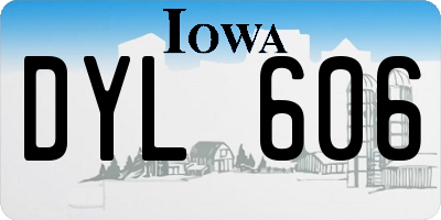 IA license plate DYL606