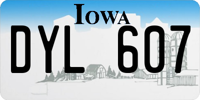 IA license plate DYL607
