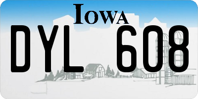 IA license plate DYL608