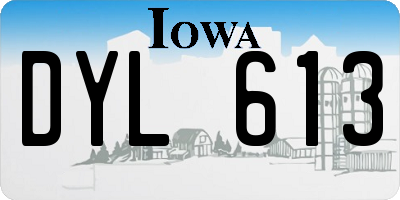 IA license plate DYL613