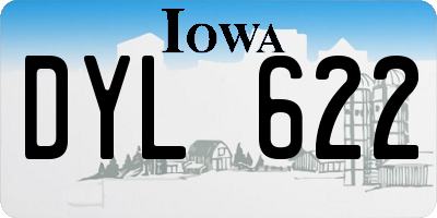 IA license plate DYL622