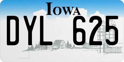 IA license plate DYL625