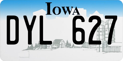 IA license plate DYL627