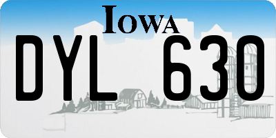 IA license plate DYL630