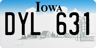IA license plate DYL631