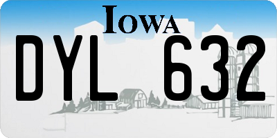 IA license plate DYL632