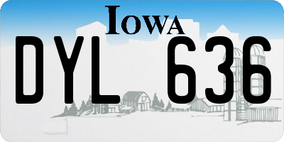 IA license plate DYL636
