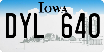 IA license plate DYL640