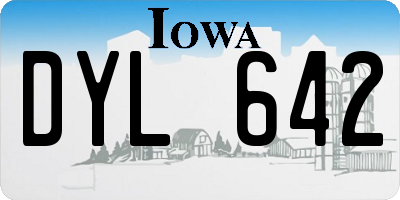 IA license plate DYL642