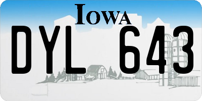 IA license plate DYL643