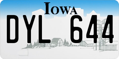 IA license plate DYL644