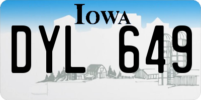 IA license plate DYL649