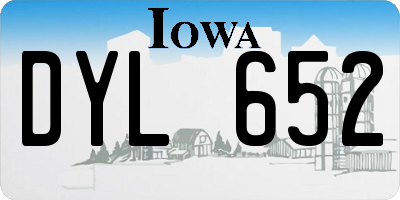 IA license plate DYL652