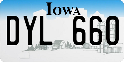 IA license plate DYL660