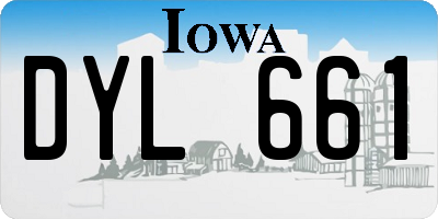 IA license plate DYL661