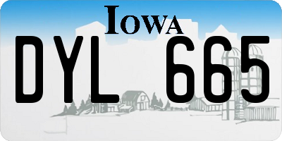 IA license plate DYL665