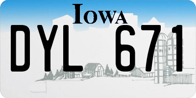 IA license plate DYL671