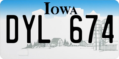 IA license plate DYL674