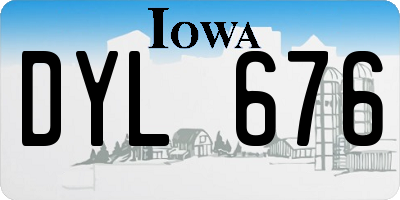 IA license plate DYL676