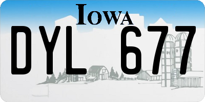 IA license plate DYL677