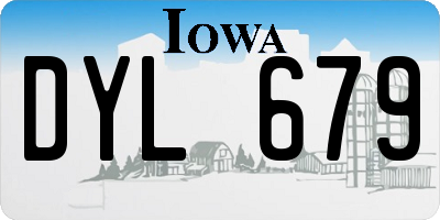 IA license plate DYL679