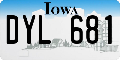 IA license plate DYL681