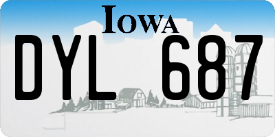 IA license plate DYL687
