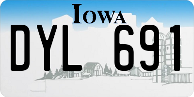 IA license plate DYL691