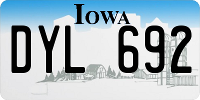 IA license plate DYL692
