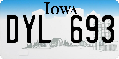 IA license plate DYL693