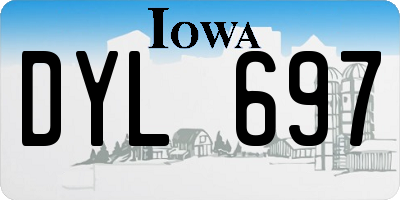 IA license plate DYL697