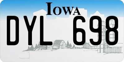 IA license plate DYL698