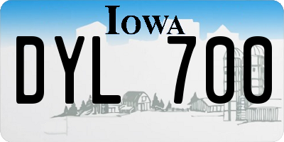 IA license plate DYL700