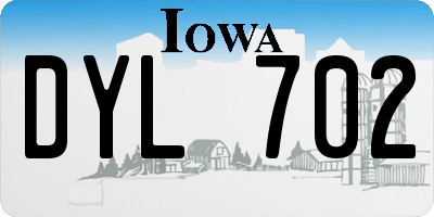 IA license plate DYL702