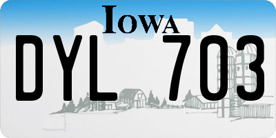 IA license plate DYL703