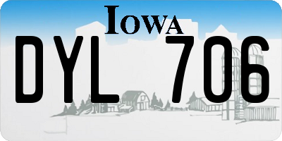 IA license plate DYL706