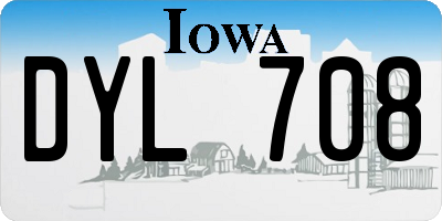 IA license plate DYL708