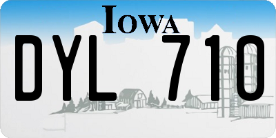 IA license plate DYL710