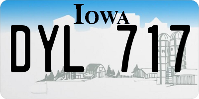 IA license plate DYL717