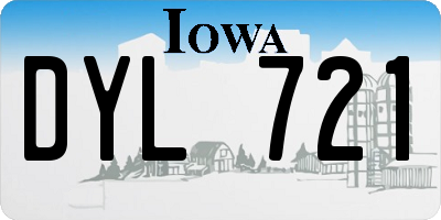 IA license plate DYL721