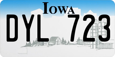 IA license plate DYL723