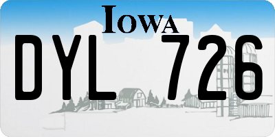 IA license plate DYL726