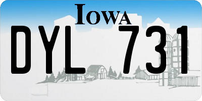 IA license plate DYL731