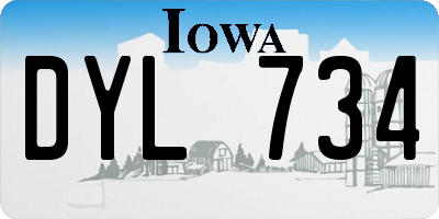 IA license plate DYL734