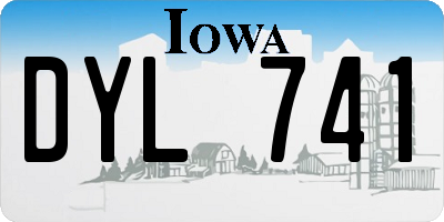 IA license plate DYL741