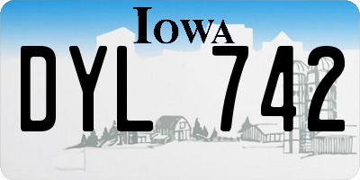 IA license plate DYL742