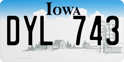 IA license plate DYL743