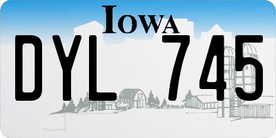 IA license plate DYL745