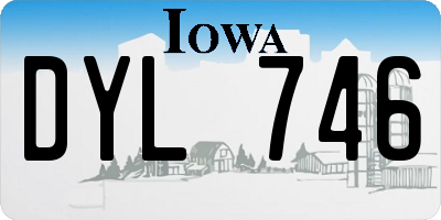 IA license plate DYL746