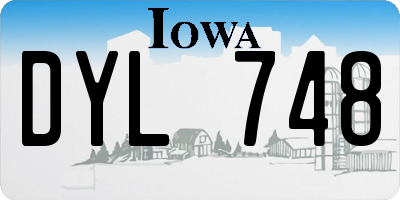 IA license plate DYL748
